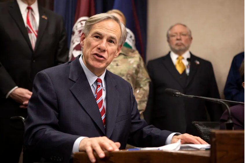 Gov. Greg Abbott addressed the press last month after a meeting with government officials on COVID-19 preparedness in the state.